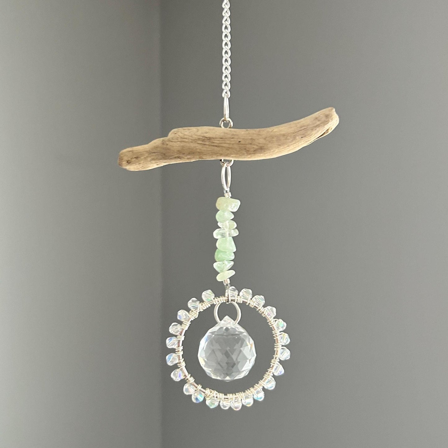 Aventurine & Driftwood Suncatcher