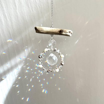 Freshwater Pearl & Driftwood Prism Suncatcher