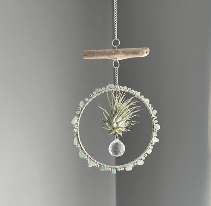 Aventurine, Driftwood & Air Plant Prism Suncatcher