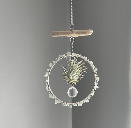 Aventurine, Driftwood & Air Plant Prism Suncatcher