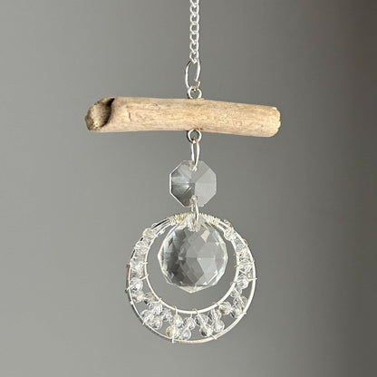 Bead & Driftwood Prism Suncatcher
