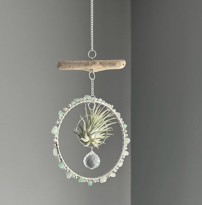 Aventurine, Driftwood & Air Plant Prism Suncatcher