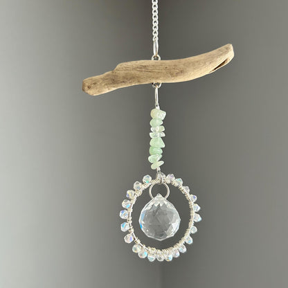 Aventurine & Driftwood Suncatcher
