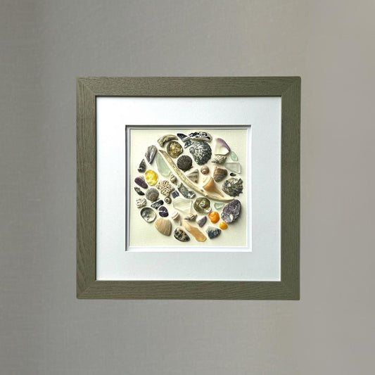 Coastal Mosaic - Unique Framed Artwork - 12x12