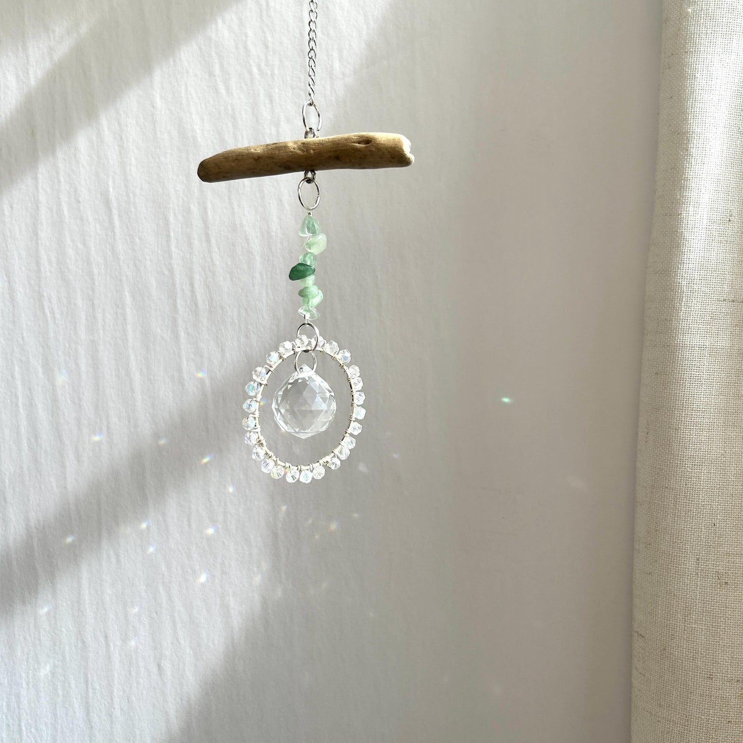Aventurine & Driftwood Suncatcher