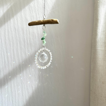 Aventurine & Driftwood Suncatcher