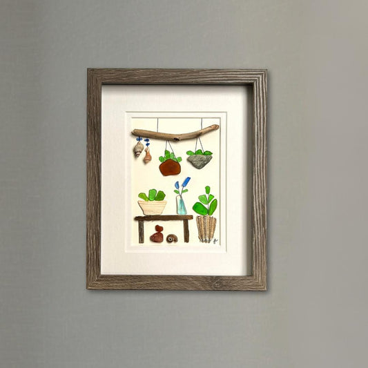 Sea Glass Plant Room - 8-in x 10-in