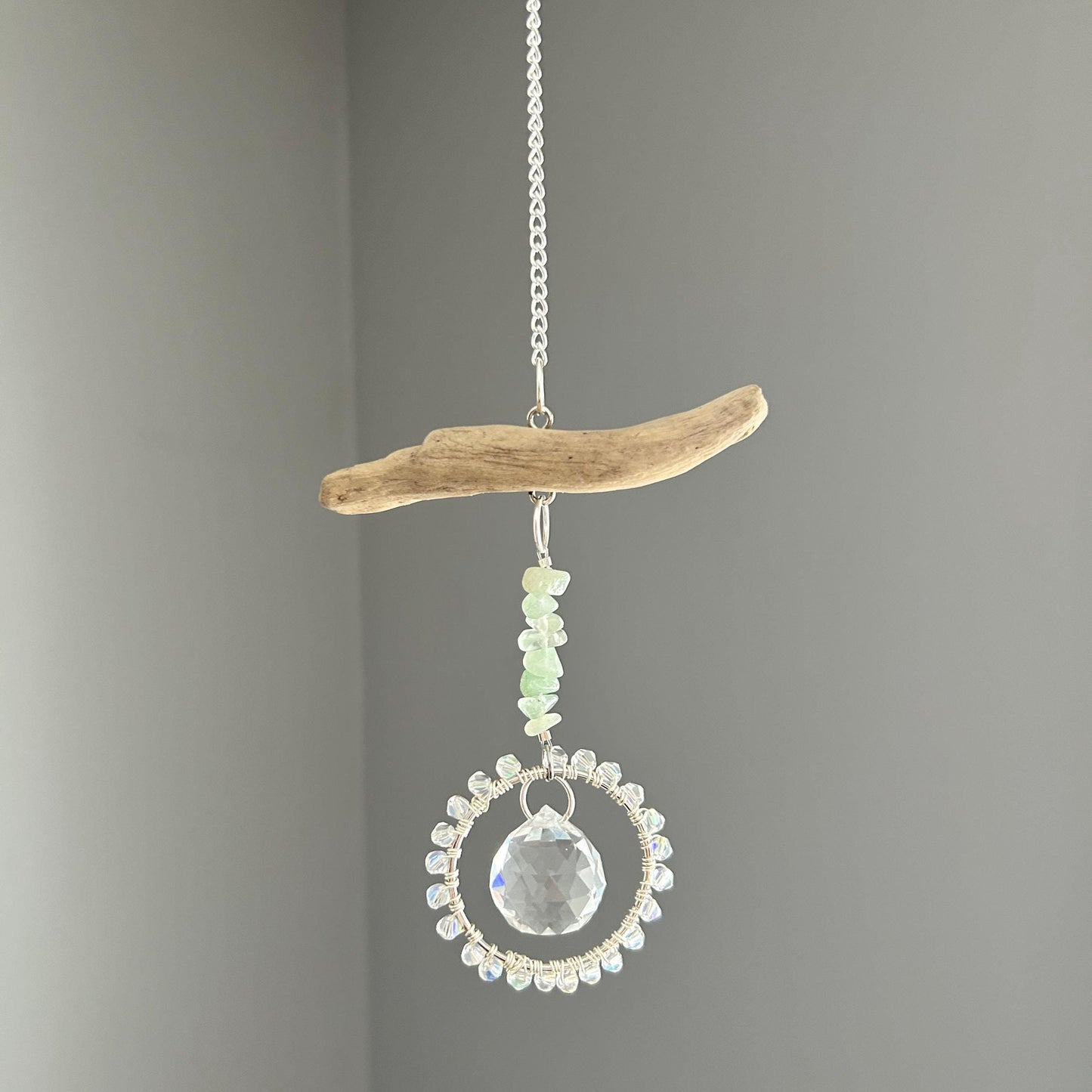 Aventurine & Driftwood Suncatcher