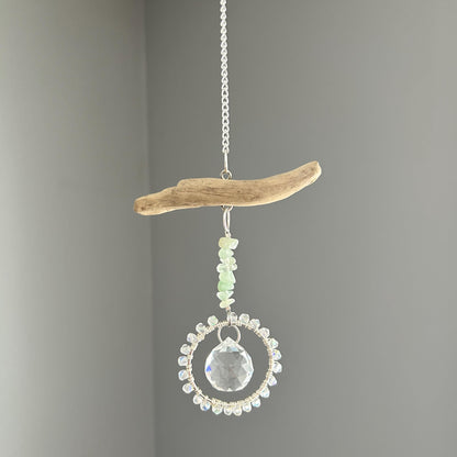 Aventurine & Driftwood Suncatcher