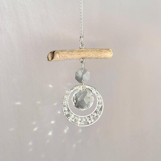 Bead & Driftwood Prism Suncatcher