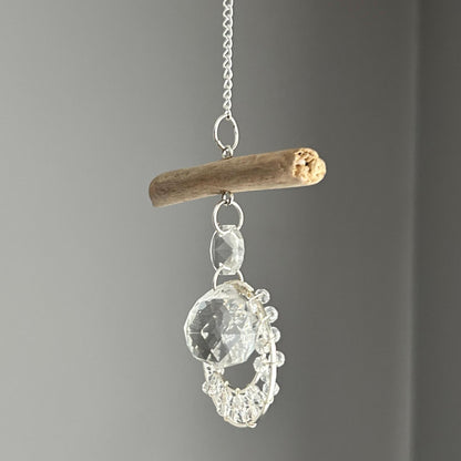 Bead & Driftwood Prism Suncatcher
