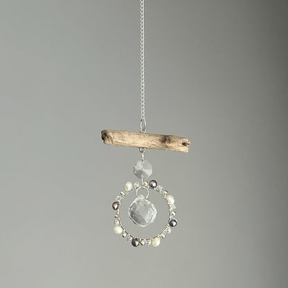Freshwater Pearl & Driftwood Prism Suncatcher
