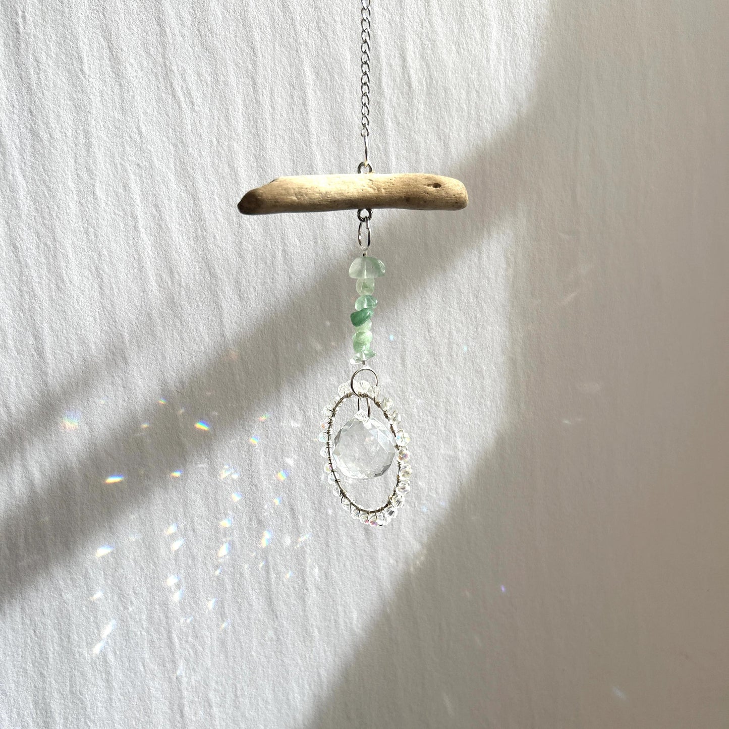 Aventurine & Driftwood Suncatcher