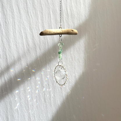 Aventurine & Driftwood Suncatcher