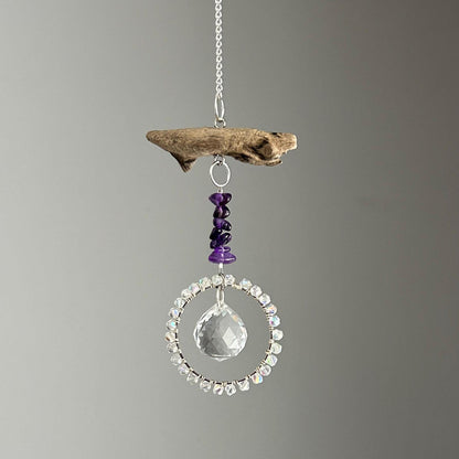Amethyst & Driftwood Suncatcher