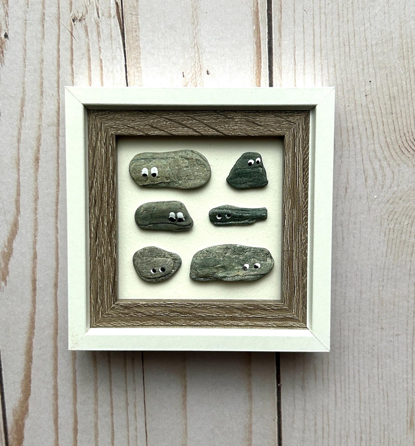Mini Personality Pebbles - Unique Beach Stone Mini Artwork - 3x3