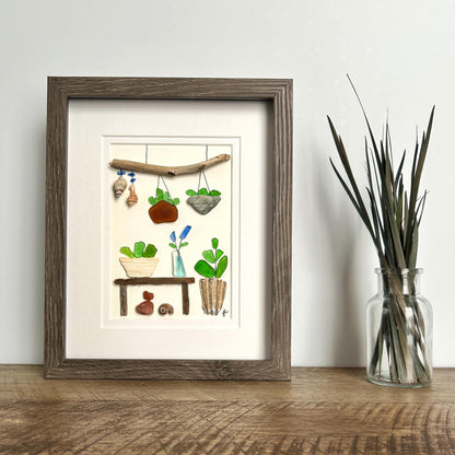Sea Glass Plant Room - 8-in x 10-in