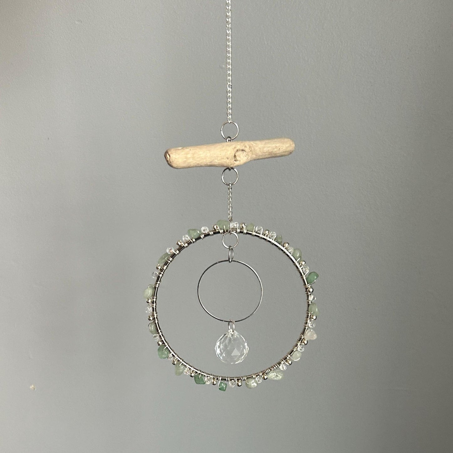 Aventurine, Driftwood & Air Plant Prism Suncatcher