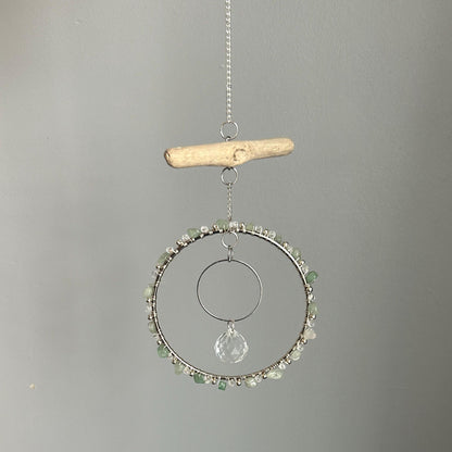Aventurine, Driftwood & Air Plant Prism Suncatcher